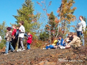 B Pack hike near the pond